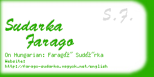 sudarka farago business card